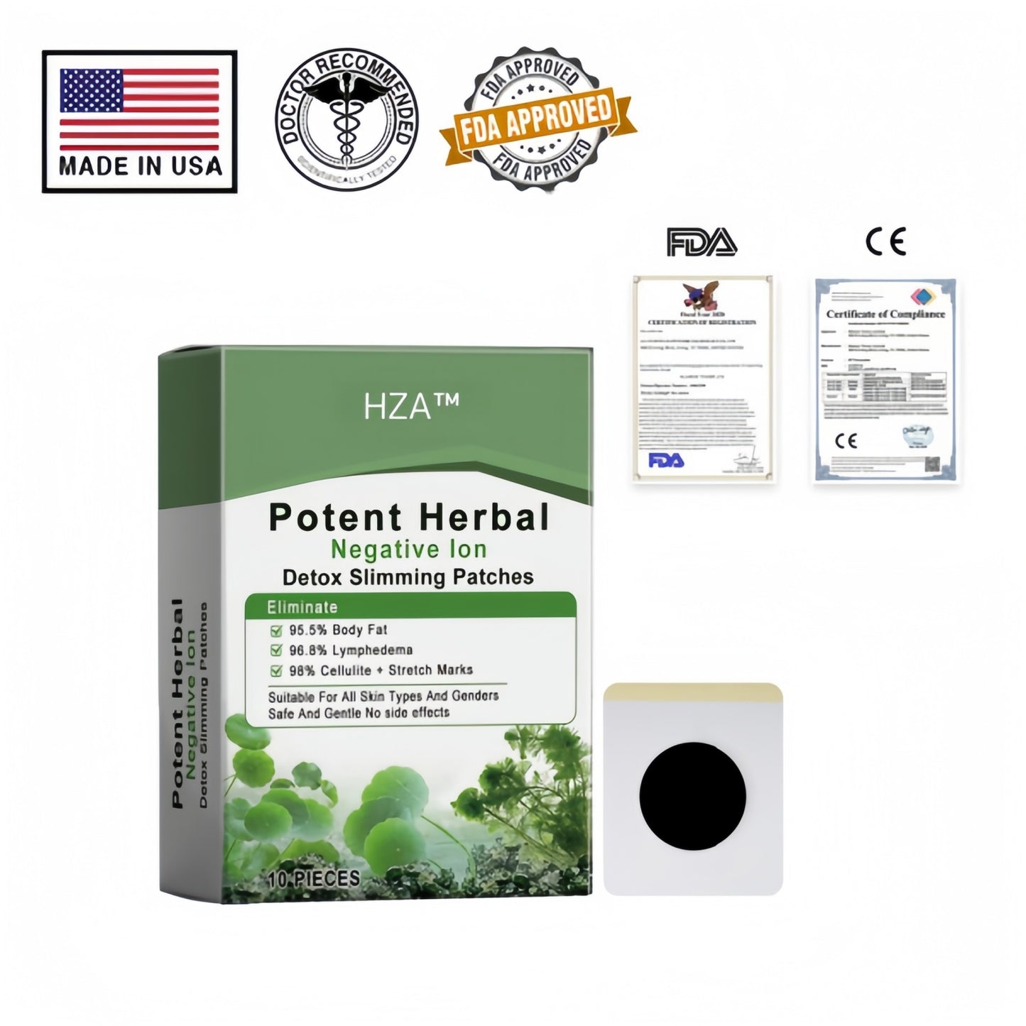 HZA™ Potent Herbal Negative lon Detox Slimming Patch (Limited Time Discount 🔥 Last Day)